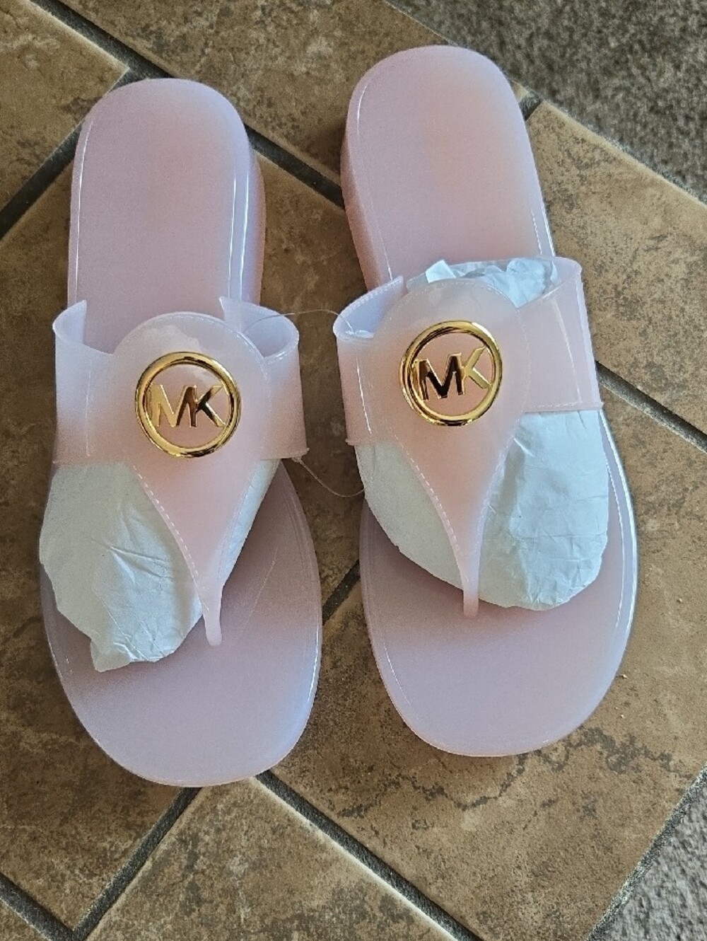 Michael Kors Hannah Jelly Thong Sandals in Light Pink💞⭐️ Size 11 - Picture 3 of 9
